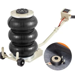 VEVOR Air Jack, 3T / 6600 lbs Triple Bag Air Jack, Airbag Jack with Six Steel Pipes, Lift up to 17.7 inch/450 mm, 3-5 s Fast Lifting Pneumatic Jack, with Long Handles for Car, Garage, Repair