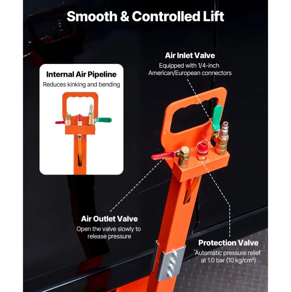 VEVOR Air Jack, 3 Ton/6613 lbs Triple Bag Air Jack, Airbag with Support Rod, Lift Up to 18.5 inch with Heightened Column & Adjustable Handle, 1-6 s Fast Lifting Pneumatic for Car, SUV, Pickup Truck