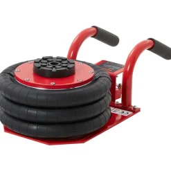 VEVOR Air Jack, 3 Ton/6600 lbs Triple Bag Air Jack, Airbag Jack with Six Steel Pipes, Lift up to 17.7 inch/450 mm, 3-5 s Fast Lifting Pneumatic Jack, with Side Handles for Car, Garage, Repair (Red)