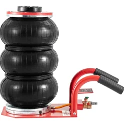 VEVOR Air Jack, 3 Ton/6600 lbs Triple Bag Air Jack, Airbag Jack with Six Steel Pipes, Lift up to 17.7 inch/450 mm, 3-5 s Fast Lifting Pneumatic Jack, with Side Handles for Car, Garage, Repair (Red)