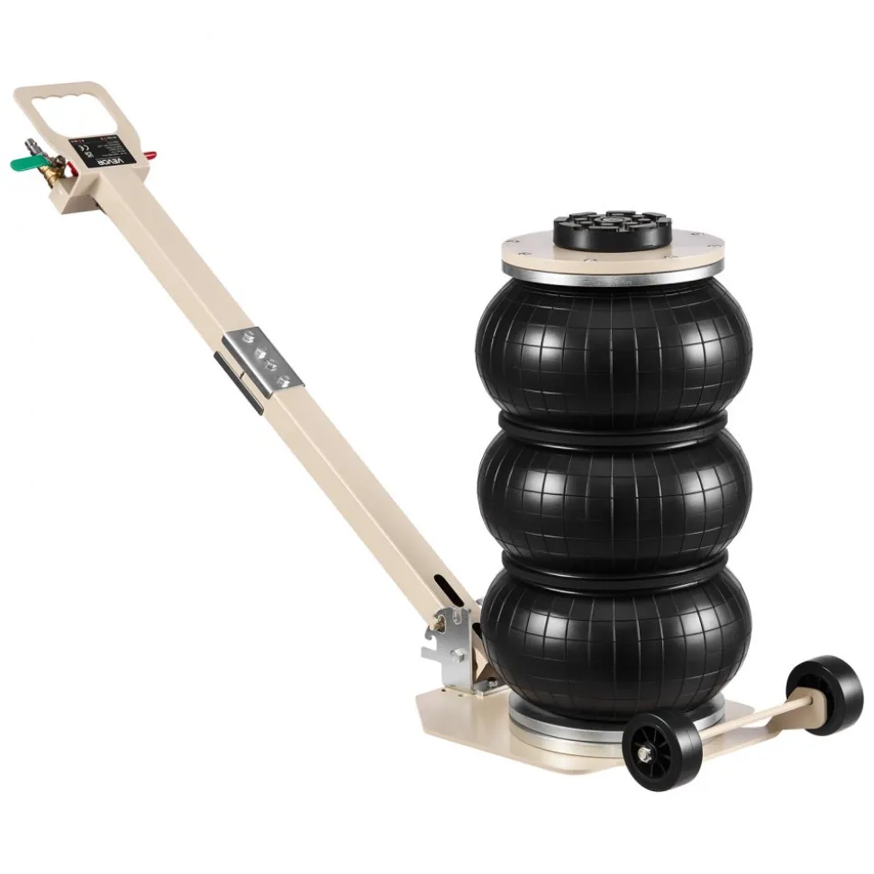 VEVOR Air Jack, 3 Ton/6613 lbs Triple Bag Air Jack, Airbag with Six Steel Pipes, Lift Up to 17.7 inch/450 mm, 1-6 s Fast Lifting Pneumatic with Adjustable Long Handle for Car, SUV, Pickup Truck Repair