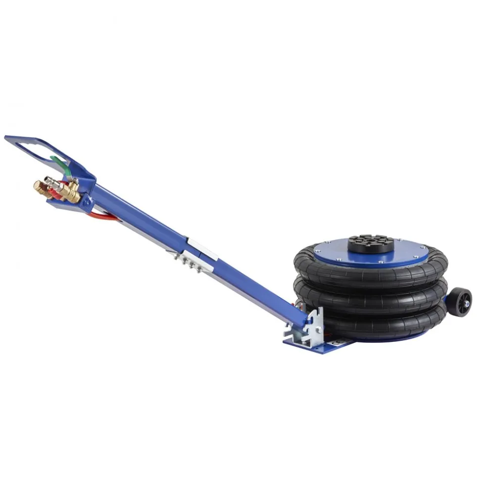 VEVOR Air Jack, 5 Ton/11000 lbs Triple Bag Air Jack, Airbag Jack with Six Steel Pipes, Lift up to 18.5 inch/470 mm, 3-5 s Fast Lifting Pneumatic Jack, with Adjustable Handle for Car, Garage, Repair