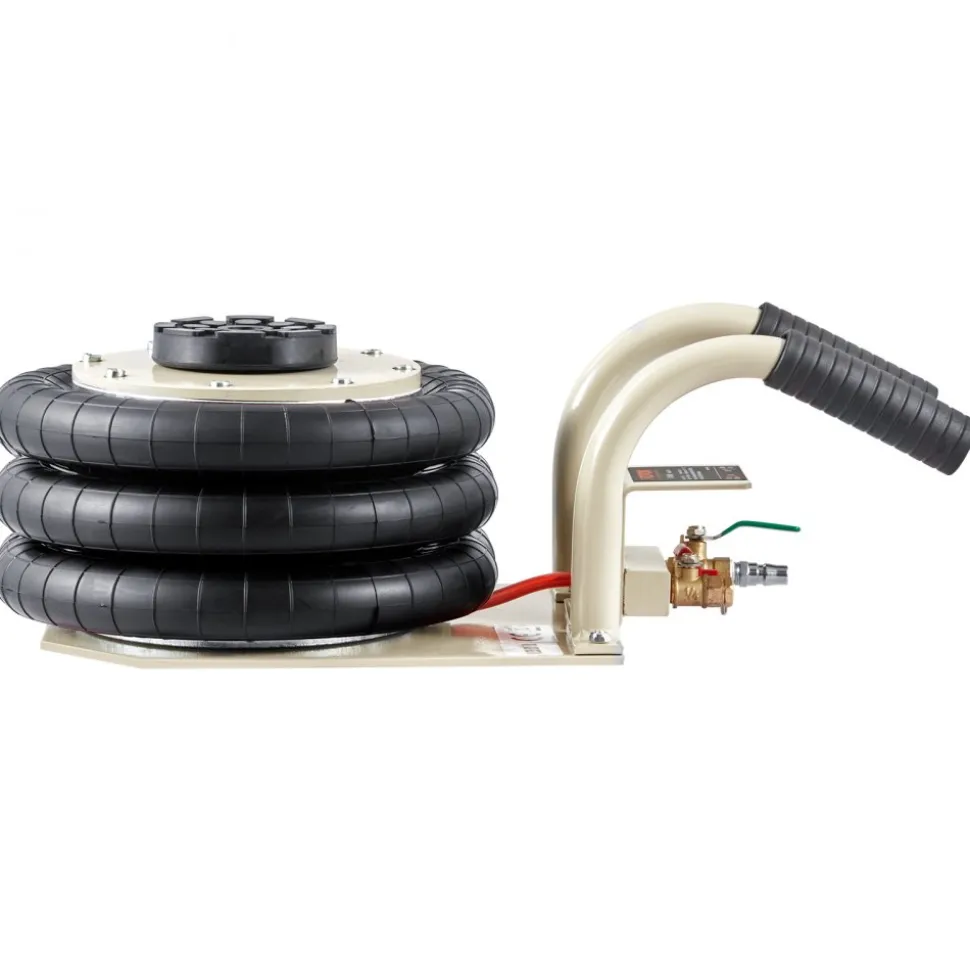 VEVOR Air Jack, 3 Ton/6600 lbs Triple Bag Air Jack, Airbag Jack with Six Steel Pipes, Lift up to 17.7 inch/450 mm, 3-5 s Fast Lifting Pneumatic Jack, with Short Handles for Car Repair