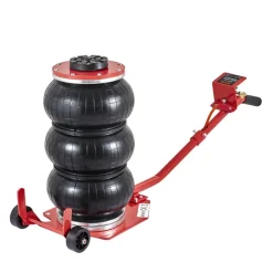 VEVOR Air Jack, 3 Ton/6600 lbs Triple Bag Air Jack, Airbag Jack with Six Steel Pipes, Lift up to 17.7 inch/450 mm, 3-5 s Fast Lifting Pneumatic Jack, with Long Handles for Cars, Garages, Repair, (Red)