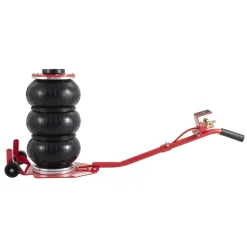 VEVOR Air Jack, 3 Ton/6600 lbs Triple Bag Air Jack, Airbag Jack with Six Steel Pipes, Lift up to 17.7 inch/450 mm, 3-5 s Fast Lifting Pneumatic Jack, with Long Handles for Cars, Garages, Repair, (Red)