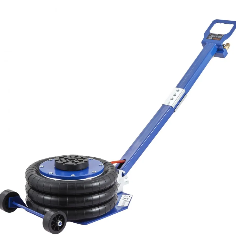 VEVOR Air Jack, 3 Ton/6600 lbs Triple Bag Air Jack, Airbag Jack with Six Steel Pipes, Lift up to 17.7", 3-5 s Fast Lifting Pneumatic Jack, with Adjustable Long Handles for Cars, Garages, Repair (Blue)