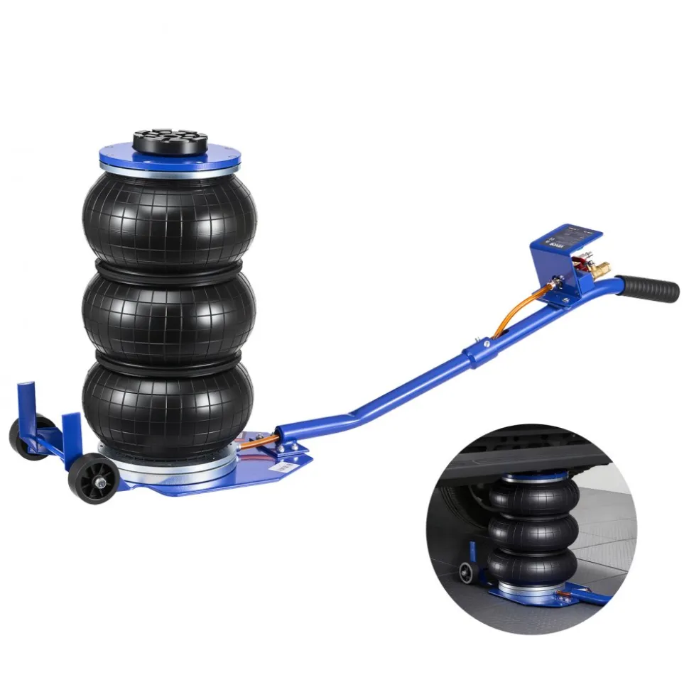 VEVOR Air Jack, 3 Ton/6613 lbs Triple Bag Air Jack, Airbag with Six Steel Pipes, Lift Up to 17.7 inch/450 mm, 1-6 s Fast Lifting Pneumatic with Long Handle & Rubber Pad for Cars, SUVs, Pickup Trucks