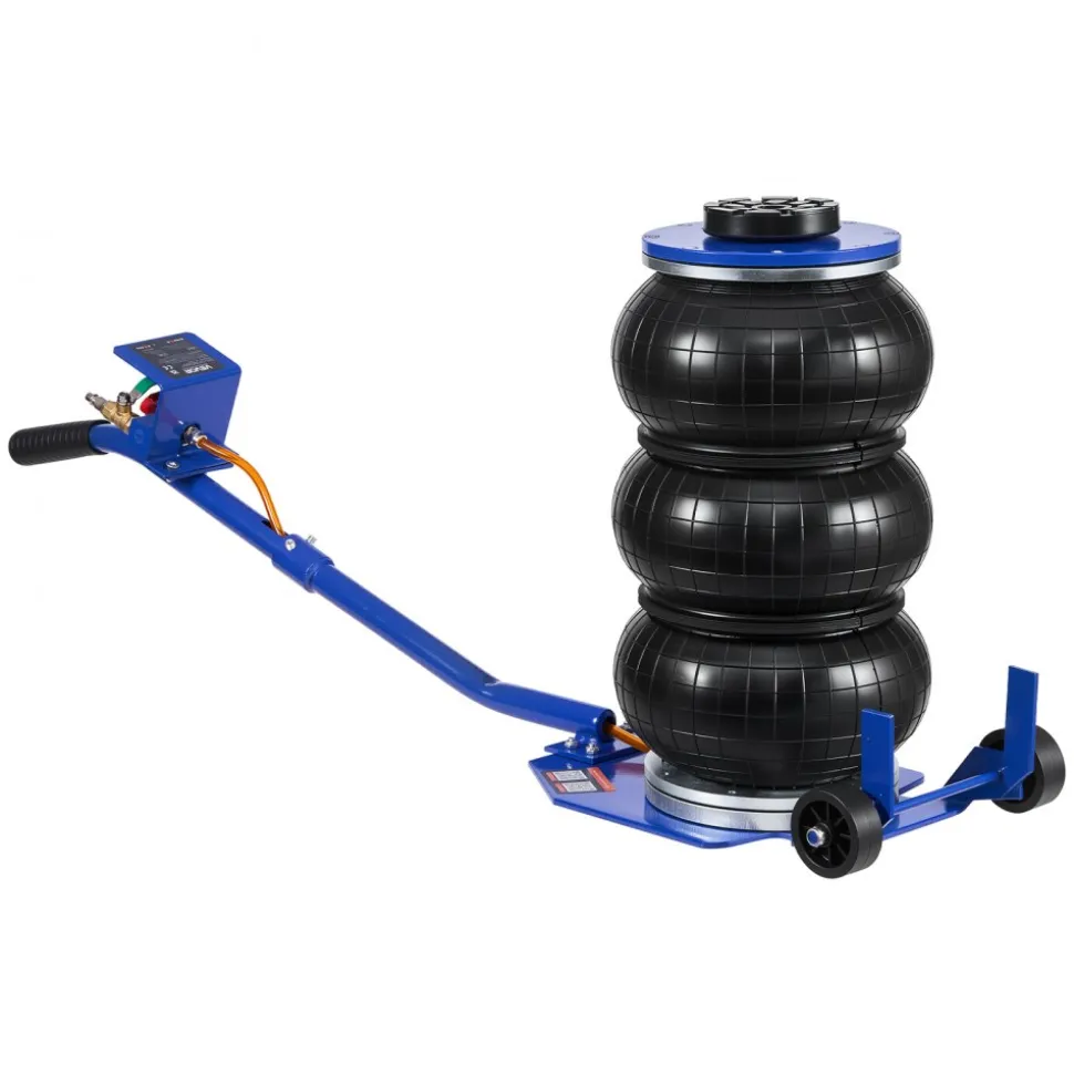 VEVOR Air Jack, 3 Ton/6613 lbs Triple Bag Air Jack, Airbag with Six Steel Pipes, Lift Up to 17.7 inch/450 mm, 1-6 s Fast Lifting Pneumatic with Long Handle & Rubber Pad for Cars, SUVs, Pickup Trucks