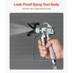 VEVOR Airless Paint Spray Gun, 3600PSI High Pressure Airless Paint Sprayer Gun with 517 Tip, Swivel Joint Airless Spray Gun Kit with Filters, Cleaning Needle and Brush, for Airless Spraying Machine