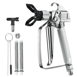 VEVOR Airless Paint Spray Gun, 3600PSI High Pressure Airless Paint Sprayer Gun with 517 Tip, Swivel Joint Airless Spray Gun Kit with Filters, Cleaning Needle and Brush, for Airless Spraying Machine