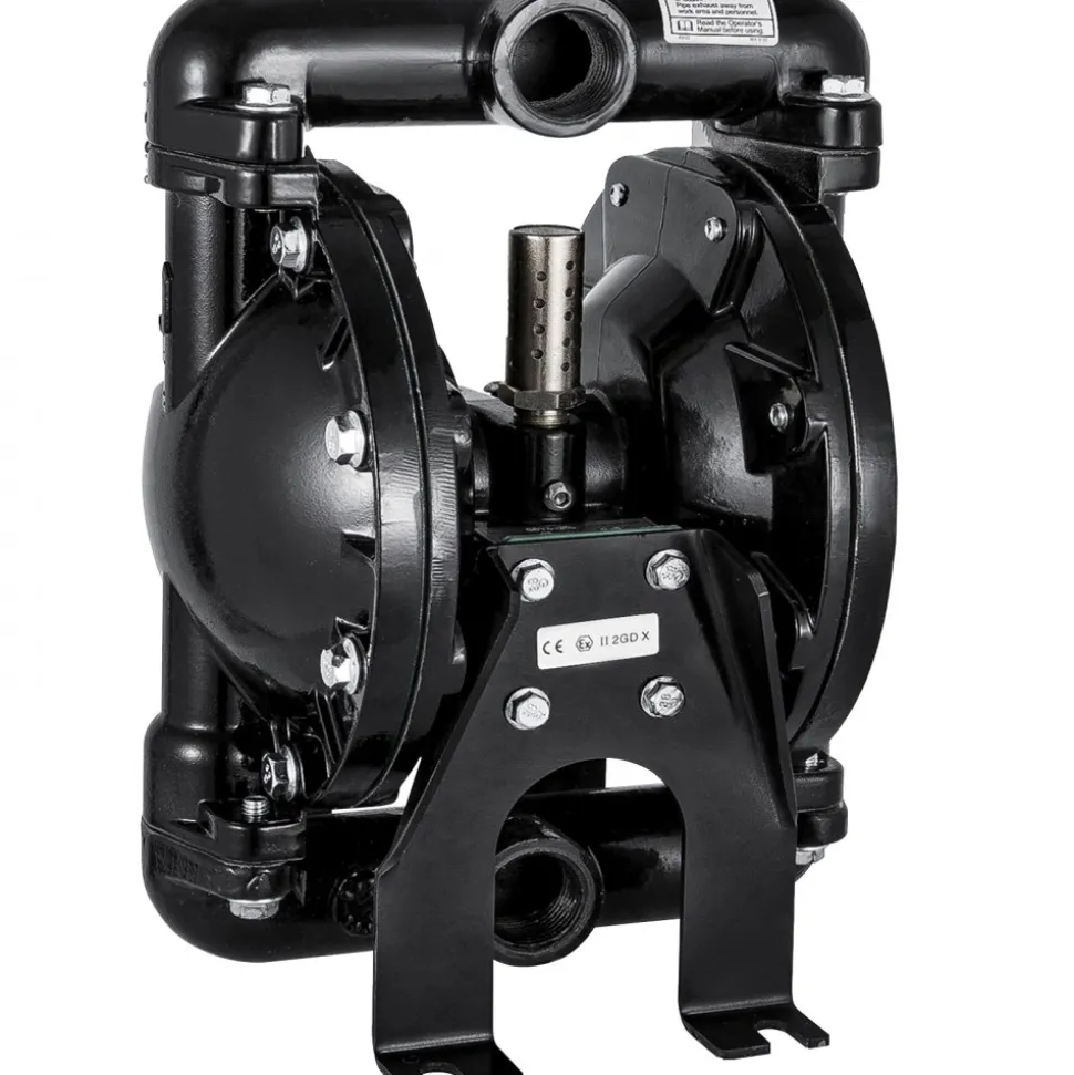 VEVOR Air-Operated Double Diaphragm Pump 1 inch Inlet Outlet Aluminum 24 GPM Max 120PSI for Industrial Use