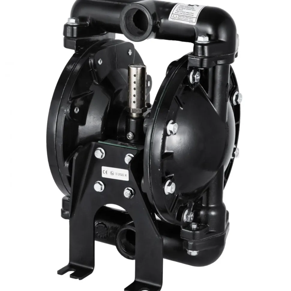 VEVOR Air-Operated Double Diaphragm Pump 1 inch Inlet Outlet Aluminum 24 GPM Max 120PSI for Industrial Use