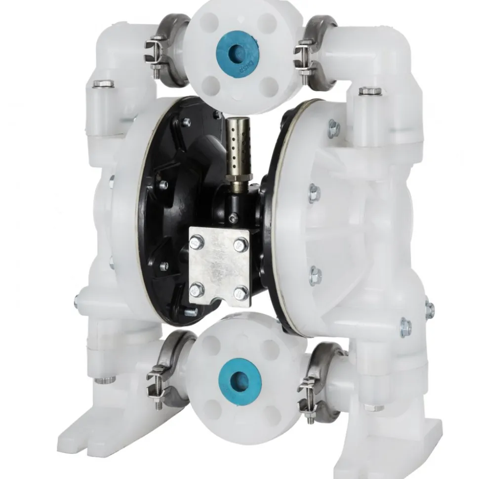 VEVOR Air-Operated Double Diaphragm Pump 1 inch Inlet/Outlet 30GPM Polypropylene Max 120PSI for Chemical and Industrial Use