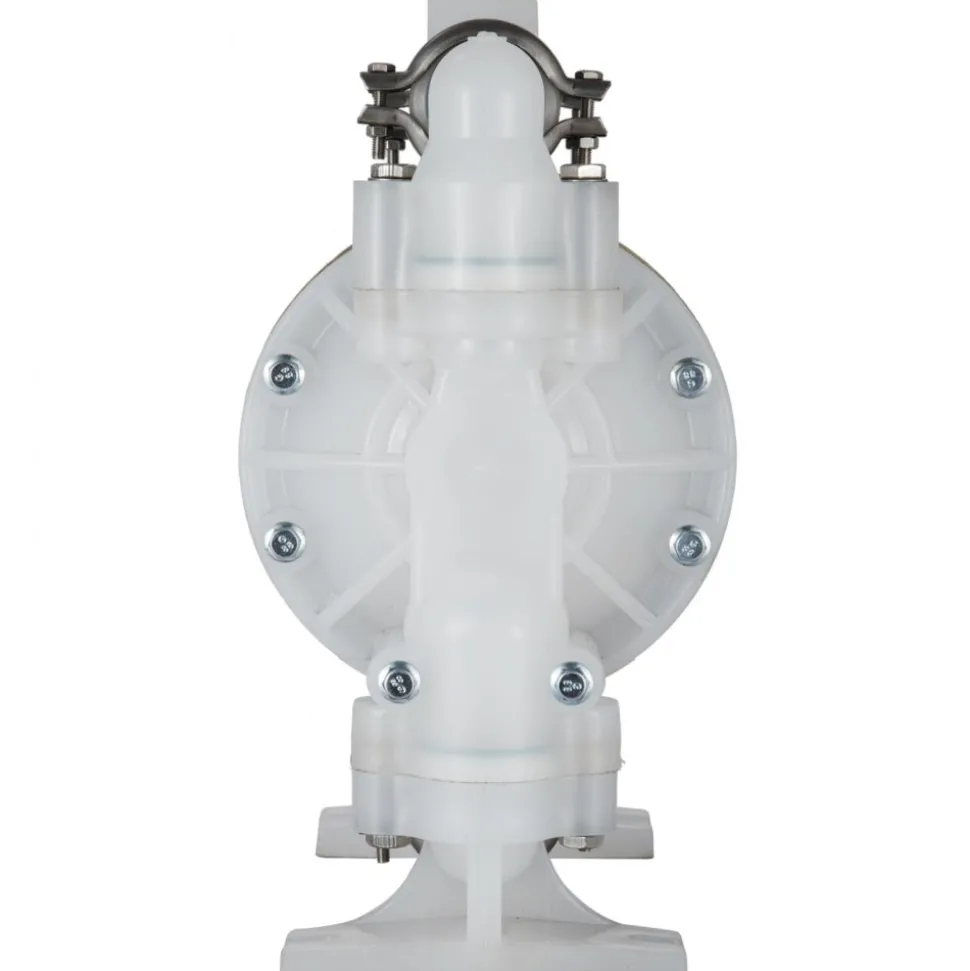 VEVOR Air-Operated Double Diaphragm Pump 1 inch Inlet/Outlet 30GPM Polypropylene Max 120PSI for Chemical and Industrial Use