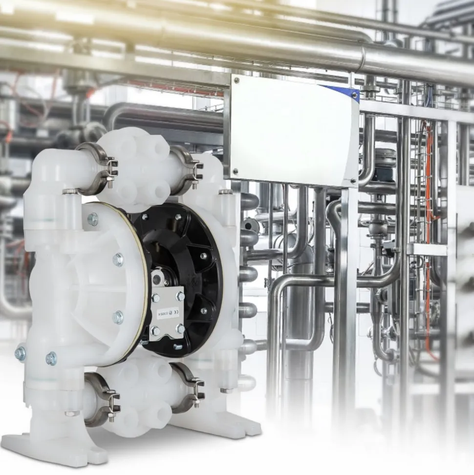 VEVOR Air-Operated Double Diaphragm Pump 1 inch Inlet/Outlet 30GPM Polypropylene Max 120PSI for Chemical and Industrial Use