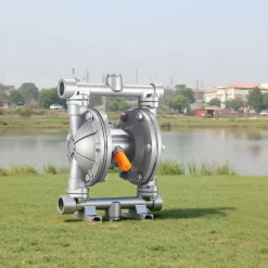 VEVOR Air Operated Double Diaphragm Pump, 6.6 GPM, 3/8 inch Inlet & Outlet Pneumatic Waste Oil Transfer Pump, Max 100 PSI, Aluminum Alloy Body, Air-Operated for Diesel, Grease, Kerosene, Gasoline