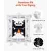 VEVOR Air Operated Double Diaphragm Pump, 4.4 GPM, 1-1/2 inch Inlet & Outlet Pneumatic Waste Oil Transfer Pump, Max 100 PSI, Polypropylene Body, Air-Operated for Diesel, Grease, Kerosene, Gasoline