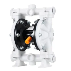 VEVOR Air Operated Double Diaphragm Pump, 4.4 GPM, 1-1/2 inch Inlet & Outlet Pneumatic Waste Oil Transfer Pump, Max 100 PSI, Polypropylene Body, Air-Operated for Diesel, Grease, Kerosene, Gasoline