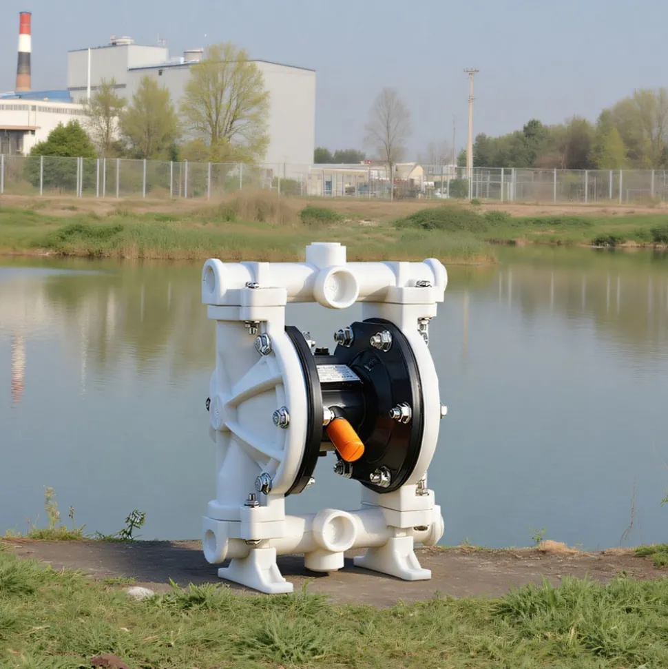 VEVOR Air Operated Double Diaphragm Pump, 4.4 GPM, 1-1/2 inch Inlet & Outlet Pneumatic Waste Oil Transfer Pump, Max 100 PSI, Polypropylene Body, Air-Operated for Diesel, Grease, Kerosene, Gasoline