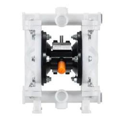 VEVOR Air Operated Double Diaphragm Pump, 4.4 GPM, 1-1/2 inch Inlet & Outlet Pneumatic Waste Oil Transfer Pump, Max 100 PSI, Polypropylene Body, Air-Operated for Diesel, Grease, Kerosene, Gasoline