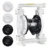 VEVOR Air Operated Double Diaphragm Pump, 25 GPM, 1 inch Inlet & Outlet Pneumatic Waste Oil Transfer Pump, Max 100 PSI, Polypropylene Body, Air-Operated for Diesel, Grease, Kerosene, Gasoline & Oil