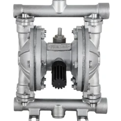 VEVOR Air-Operated Double Diaphragm Pump, 1/2 in Inlet & Outlet, Stainless Steel Body, 8.8 GPM & Max 120PSI, PTFE Diaphragm Pneumatic Transfer Pump for Petroleum, Diesel, Oil & Low Viscosity Fluids