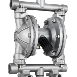 VEVOR Air-Operated Double Diaphragm Pump, 1/2 in Inlet & Outlet, Stainless Steel Body, 8.8 GPM & Max 120PSI, PTFE Diaphragm Pneumatic Transfer Pump for Petroleum, Diesel, Oil & Low Viscosity Fluids