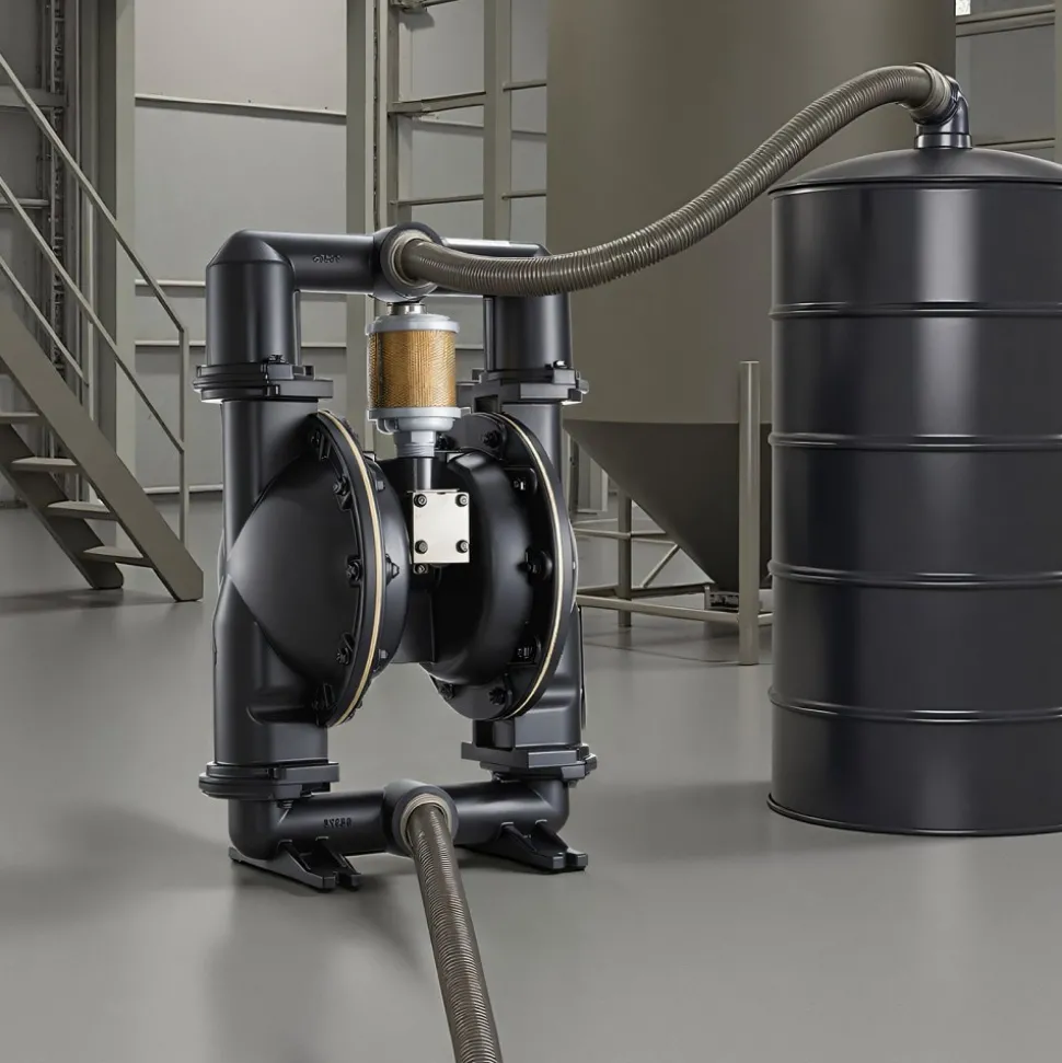 VEVOR Air Operated Double Diaphragm Pump, 158 GPM, 2 inch Inlet & Outlet Pneumatic Waste Oil Transfer Pump, Max 114 PSI, Aluminum Alloy Body, Air-Operated for Diesel, Grease, Kerosene, Gasoline & Oil