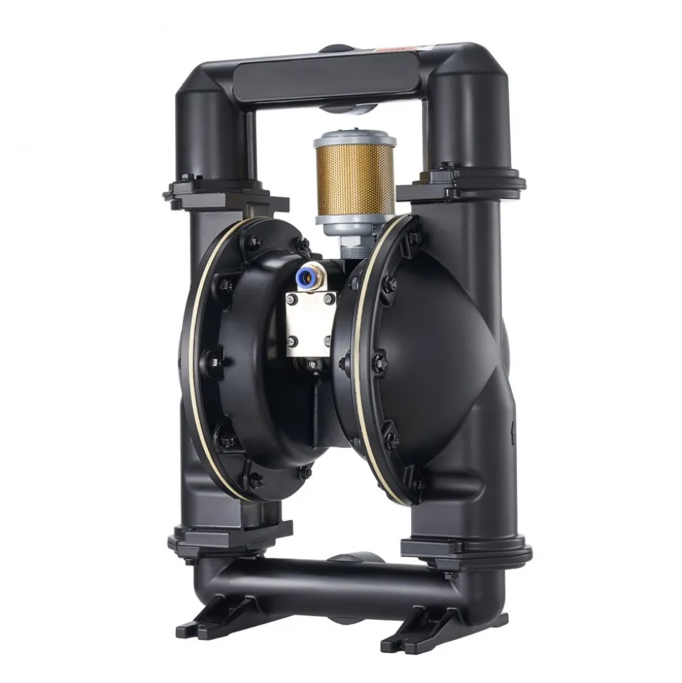 VEVOR Air Operated Double Diaphragm Pump, 158 GPM, 2 inch Inlet & Outlet Pneumatic Waste Oil Transfer Pump, Max 114 PSI, Aluminum Alloy Body, Air-Operated for Diesel, Grease, Kerosene, Gasoline & Oil