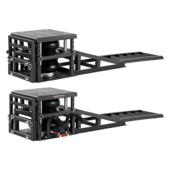 VEVOR Air Portable Car Lifts 2PCS, 11023 lbs/5 Ton Capacity, 12.6 inch Max Height, Pneumatic Ramp Jacks with Airbags, Wheel Chocks, Extension Ramps, Heightened Columns, Heavy-Duty for Sedan SUV Pickup