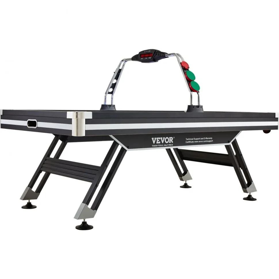 VEVOR Air-Powered Hockey Table, 89" Indoor Hockey Table for Kids and Adults, LED Sports Hockey Game with 2 Pucks, 2 Pushers, and Electronic Score System, Arcade Gaming Set for Game Room Family Home