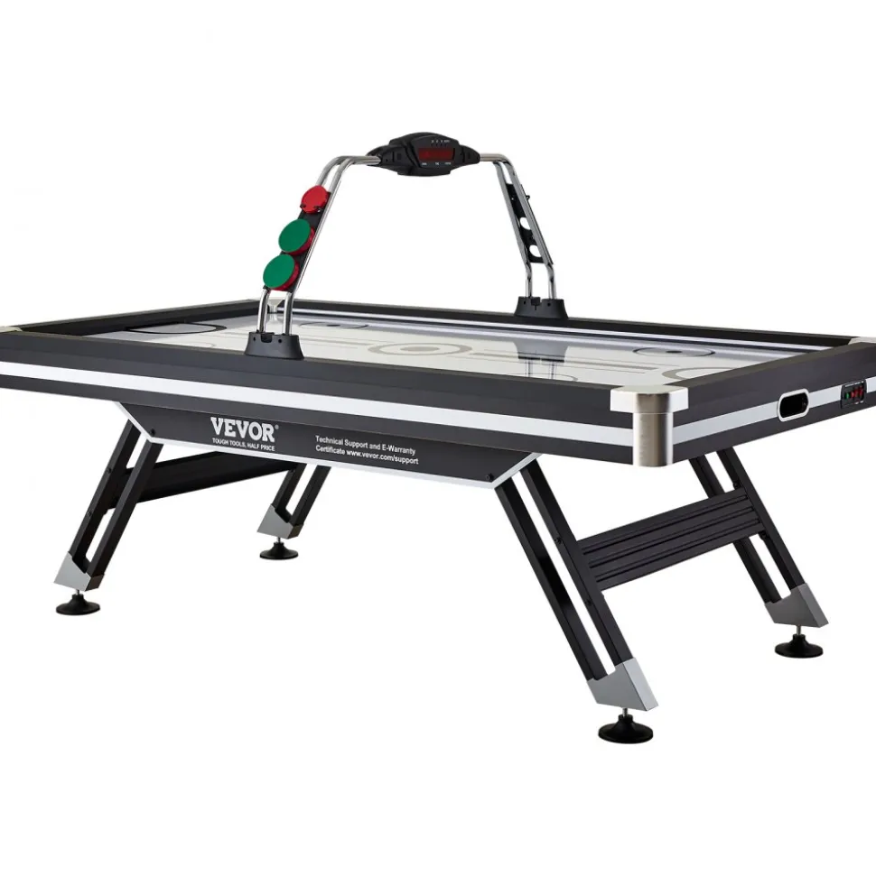 VEVOR Air-Powered Hockey Table, 89" Indoor Hockey Table for Kids and Adults, LED Sports Hockey Game with 2 Pucks, 2 Pushers, and Electronic Score System, Arcade Gaming Set for Game Room Family Home