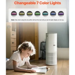 VEVOR Air Purifier, Covers Up to 1090 ft² in One Hour, True HEPA 11 Filter, 22dB Quiet, Filters Up to 95% of Pollen, Smoke, Dust, Pet Dander, Odor, Hair, Air Cleaner for Home, Large Room, Bedroom
