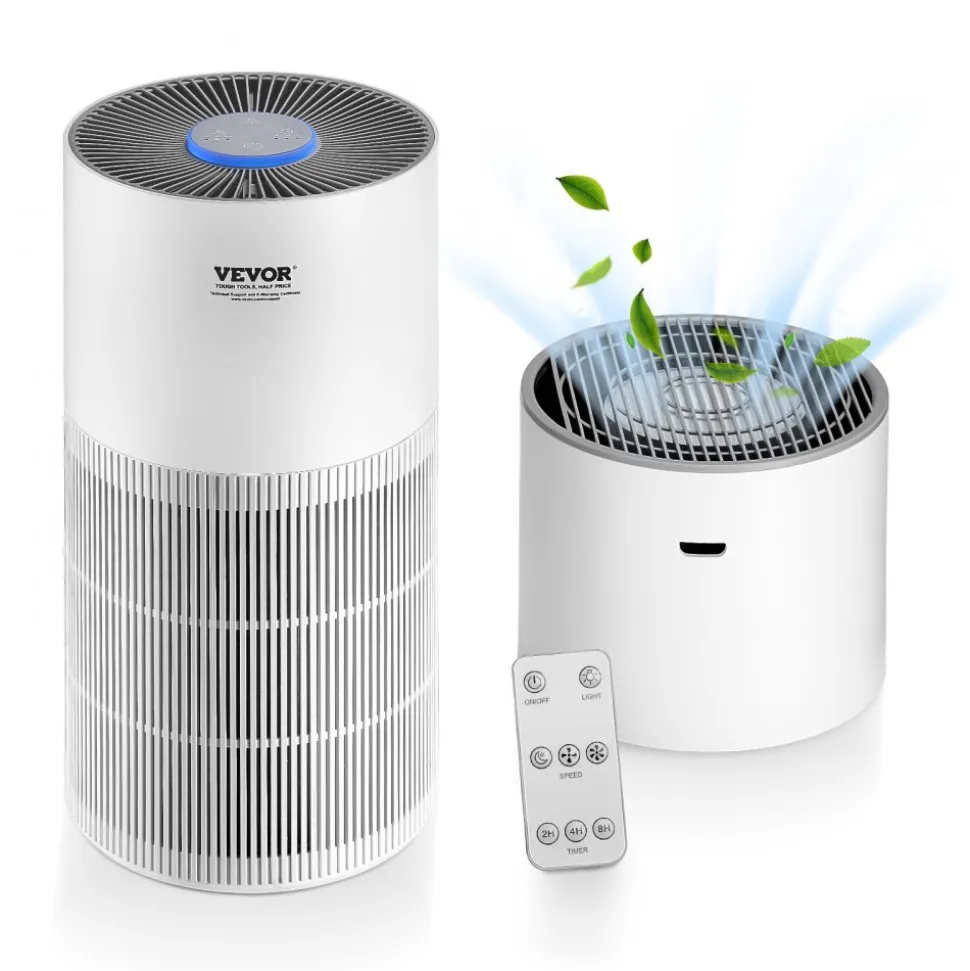 VEVOR Air Purifier, Covers Up to 1090 ft² in One Hour, True HEPA 11 Filter, 22dB Quiet, Filters Up to 95% of Pollen, Smoke, Dust, Pet Dander, Odor, Hair, Air Cleaner for Home, Large Room, Bedroom