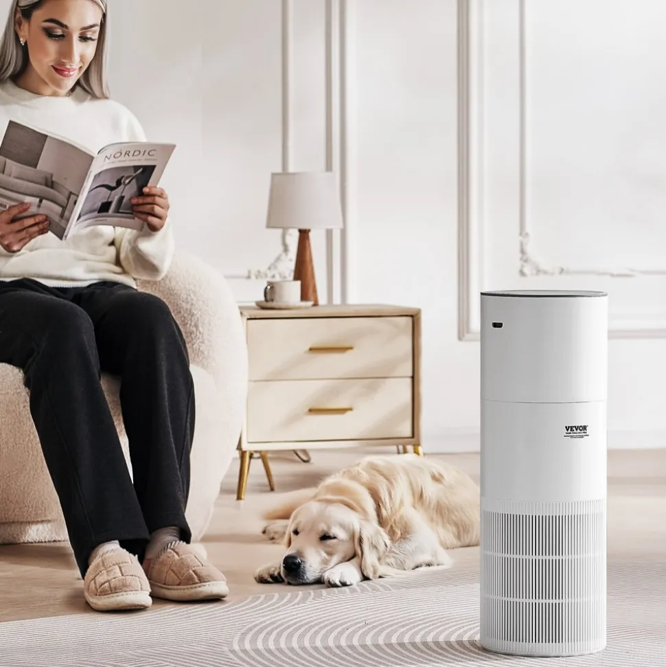 VEVOR Air Purifier, Covers Up to 1090 ft² in One Hour, True HEPA 11 Filter, 22dB Quiet, Filters Up to 95% of Pollen, Smoke, Dust, Pet Dander, Odor, Hair, Air Cleaner for Home, Large Room, Bedroom