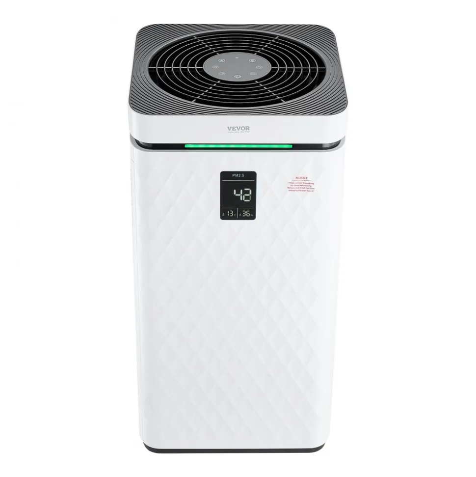 VEVOR Air Purifier, H13 HEPA Layer, 3139 ft²/h Smart Air Purifier with Speed Control & Child Lock Guard, Efficient Air Cleaner with Convenient Touch Panel & 23 dB Sleep Mode, Fit for Home & Office