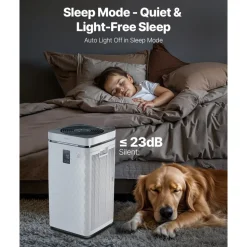 VEVOR Air Purifier, H13 HEPA Layer, 3139 ft²/h Smart Air Purifier with Speed Control & Child Lock Guard, Efficient Air Cleaner with Convenient Touch Panel & 23 dB Sleep Mode, Fit for Home & Office