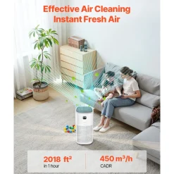 VEVOR Air Purifier, H13 HEPA Layer, 2018 ft²/h Smart Air Purifier with Speed Control & Child Lock Guard, Efficient Air Cleaner with Convenient Touch Panel & 23 dB Sleep Mode, Fit for Home & Office