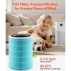 VEVOR Air Purifier Replacement Filter, H13, 3-in-1 Compact & Lightweight Replacement Filter with Sturdy PP Pre-Filter, Easy-to-Grab Purifier Filter with Activated Carbon, Fit for Cylindrical Purifier