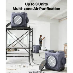 VEVOR Air Scrubber with 3-Stage Filtration, Stackable Negative Air Machine 550 CFM, Air Cleaner with MERV10, Carbon, H13 HEPA, for Home, Industrial and Commercial Use