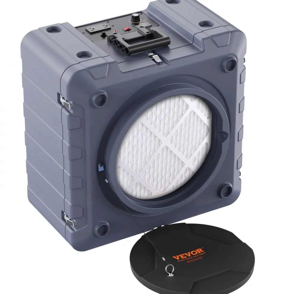 VEVOR Air Scrubber with 3-Stage Filtration, Stackable Negative Air Machine 550 CFM, Air Cleaner with MERV10, Carbon, H13 HEPA, for Home, Industrial and Commercial Use