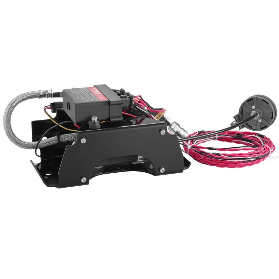 VEVOR Air Shock Controller Kit, 12V 100PSI Wireless On Board Air Compressor System, App or Remote Control Air Ride Suspension Compressor Kit with Single Path System, Inflator & Air Line for Truck Van