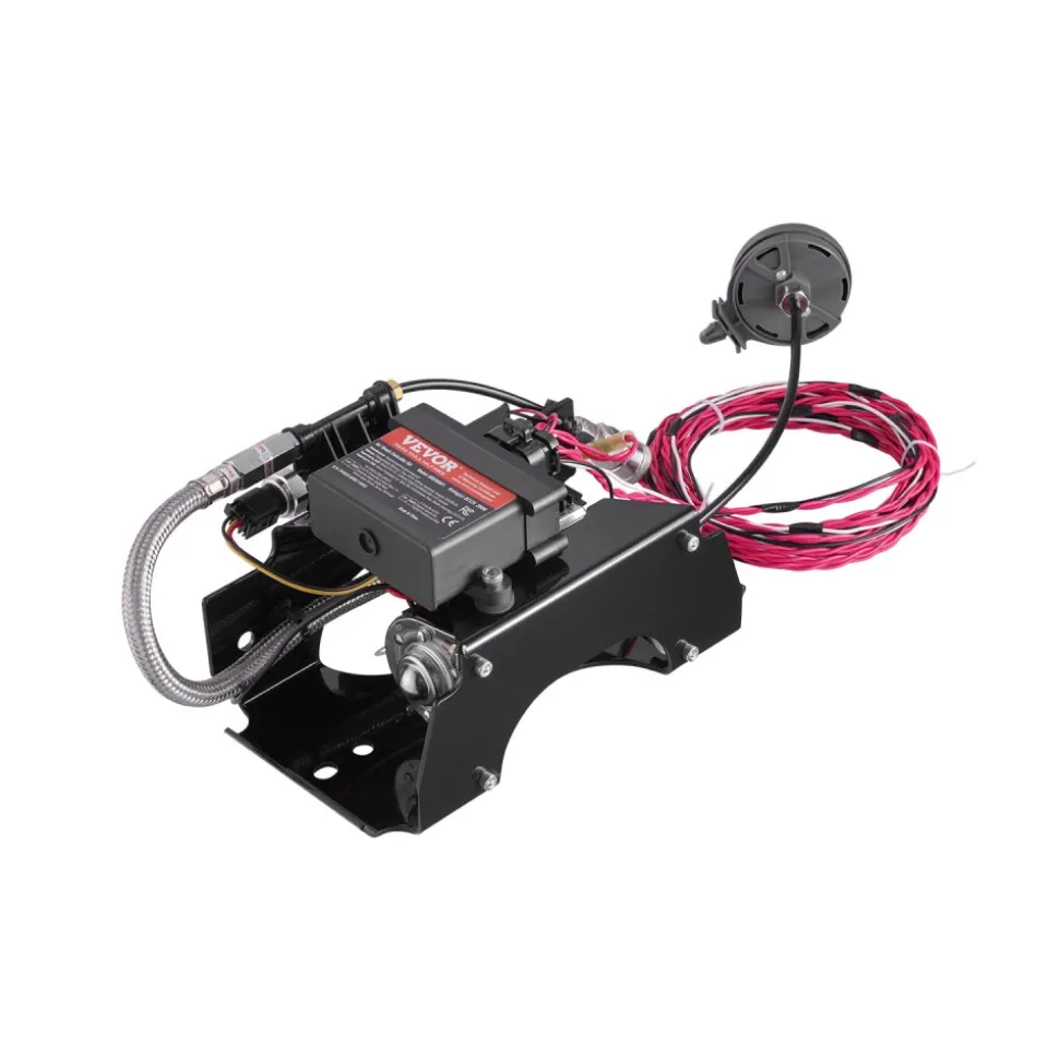 VEVOR Air Shock Controller Kit, 12V 100PSI Wireless On Board Air Compressor System, App or Remote Control Air Ride Suspension Compressor Kit with Single Path System, Inflator & Air Line for Truck Van