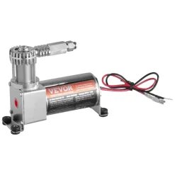 VEVOR Air Shock Controller Kit, 12V 100PSI On Board Air Compressor System, Air Ride Suspension Compressor Kit with Single Path System, Pressure Gauge & Air Line for Trucks Vans