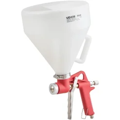 VEVOR Air Texture Spray Gun, 1.45 Gallon Air Hopper Spray Gun, Professional Drywall Texture Painting Sprayer with 3 Nozzles (3.5mm, 6mm, 8mm) for Popcorn, Knockdown, Orange Peel Textures