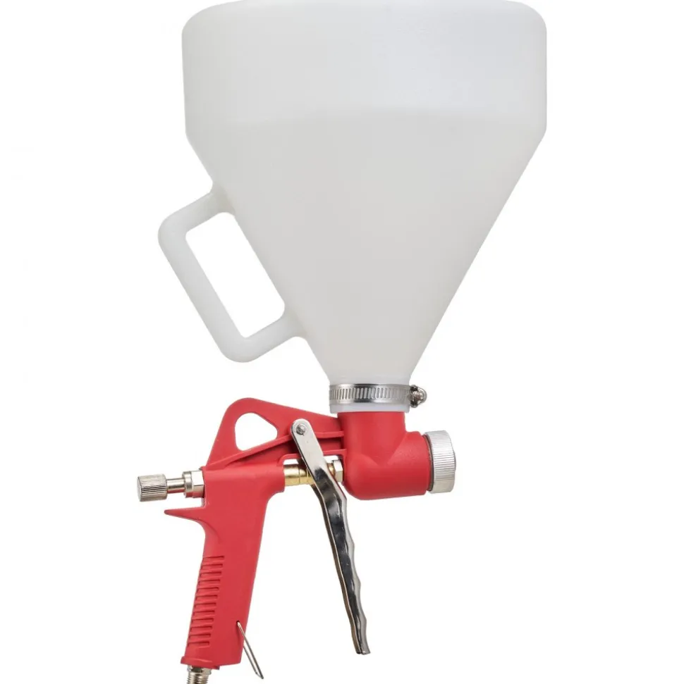 VEVOR Air Texture Spray Gun, 1.45 Gallon Air Hopper Spray Gun, Professional Drywall Texture Painting Sprayer with 3 Nozzles (3.5mm, 6mm, 8mm) for Popcorn, Knockdown, Orange Peel Textures