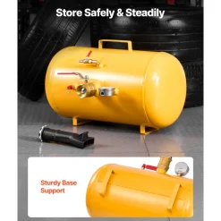 VEVOR Air Tire Bead Seater, 10 Gal / 37.9 L, Heavy Duty Tire Bead Blaster Tool, 87-116 PSI Operating Pressure, Air Trigger Seating Inflator for ATV, Tractor, Pickup, Truck, Jeep, RV, UTV, Yellow