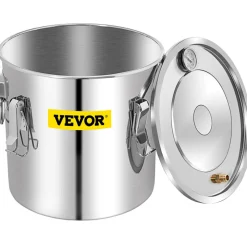 VEVOR Alcohol Still 13.2Gal/50L, Alcohol Distiller with Circulating Pump, Alcohol Still Copper Tube, Whiskey Distilling Kit with Build-In Thermometer, Whiskey Making Kit for DIY Alcohol, Stainless Ste