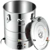 VEVOR Alcohol Still, 15 Gal 50L Water Alcohol Distiller, Home Distillery Kit include Stainless Steel Tube & Pump & One-way Exhaust Valve & Thermometer (30-120℃ ) for DIY Whisky Wine Brandy, Silver