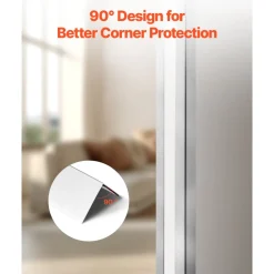 VEVOR Alluminum Alloy Wall Corner Protector, 2 x 2 x 48 inch, 12 Pack Metal Corner Guards, Edge Trim Protector 90-Degree Angle L Shape for Home,Office,Commercial Wall Protection, with 3m Tape